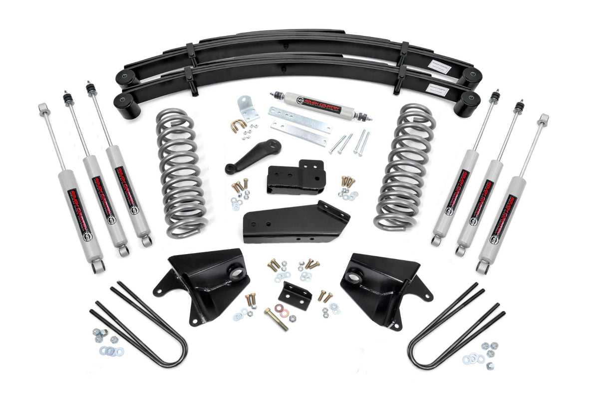 4 Inch Lift Kit | Quad Front Shocks | Rear Springs | Ford Bronco 4WD (80-96) - Susp Lift Kits 4wd