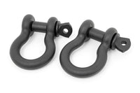 5/8 D Ring Shackles | Cast | 3/4" Pin | Pair | Black - Winches & Acc
