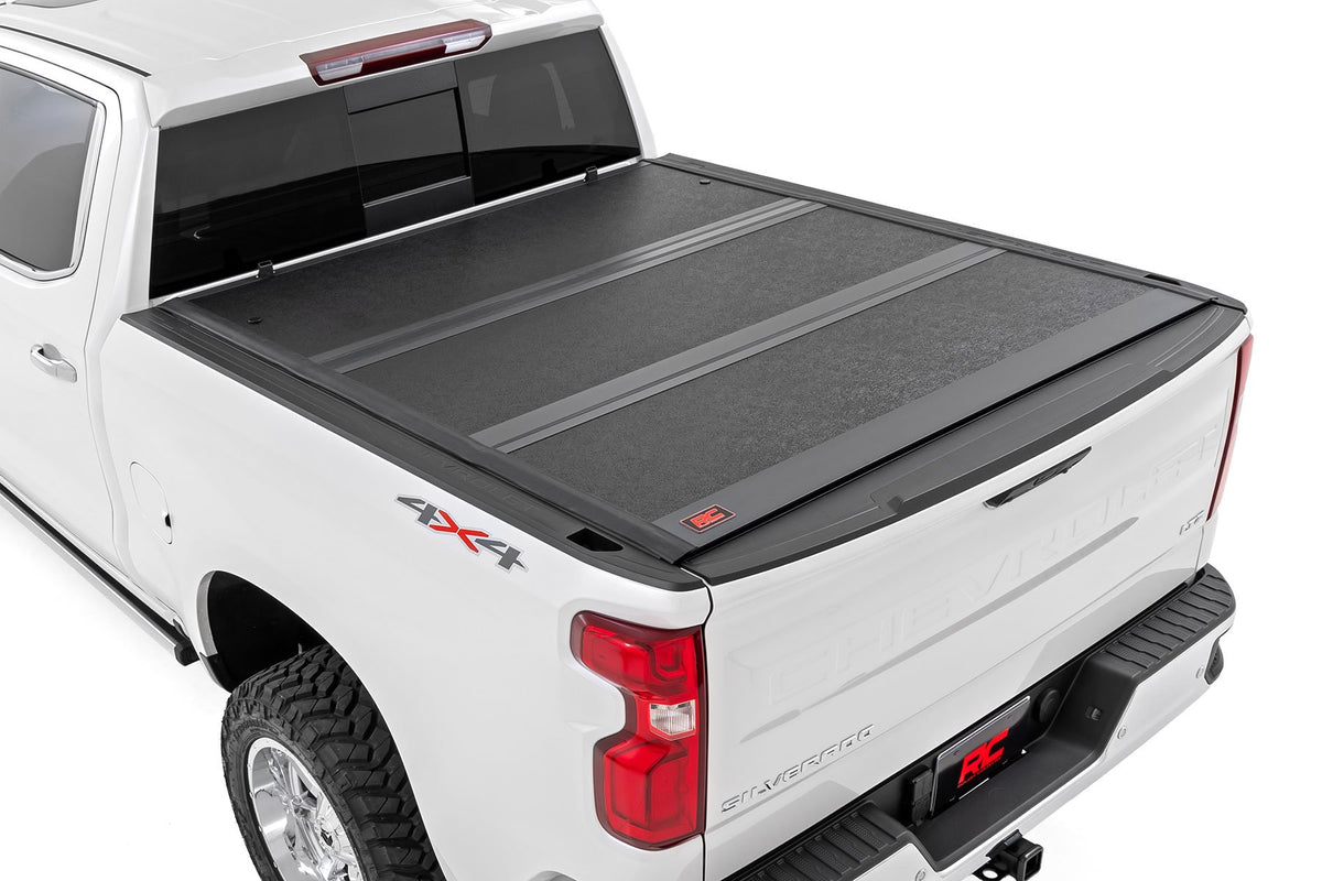 RC Hard Low Profile Bed Cover | 6'7" Bed | Rail Cap | Chevy/GMC 1500/2500HD/3500HD (14-19 & Classic) (manufacturer page)