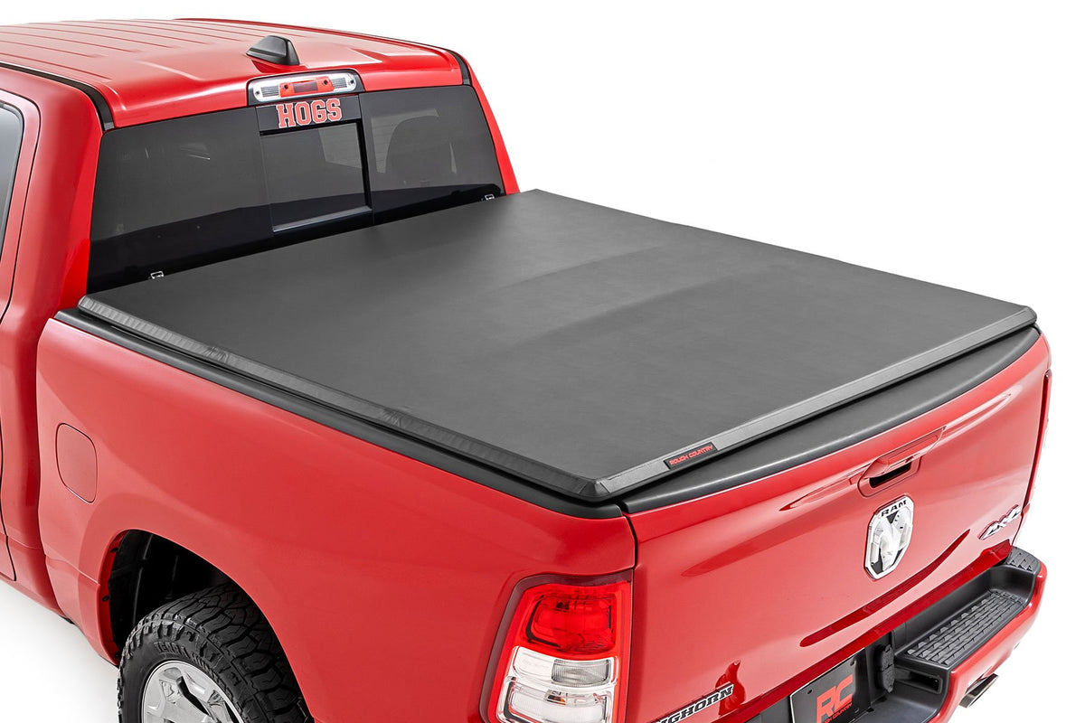 Soft Tri-Fold Bed Cover | 6'4" Bed | Ram 1500 (19-26)/1500 TRX (21-24) - Bed Covers (Image 1 of 6)