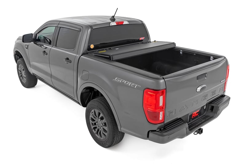 RC Hard Tri-Fold Flip Up Bed Cover | 5' Bed | Ford Ranger 2WD/4WD (2019-2023) (manufacturer page)
