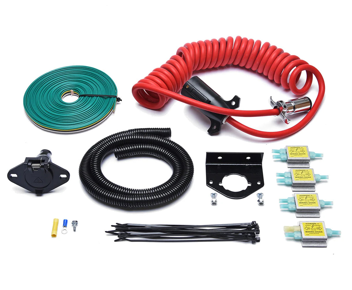Roadmaster 15267 Universal Towed Vehicle Wiring Kit with 7-to-6 Coiled Flex-Cord - View 1