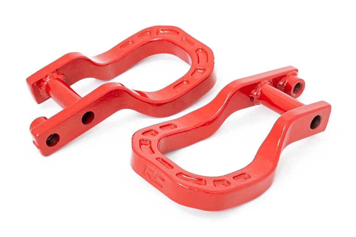 Tow Hooks | Forged | Red | Chevy Silverado 1500 2WD/4WD (2019-2022) - Winches & Acc (Image 1 of 6)