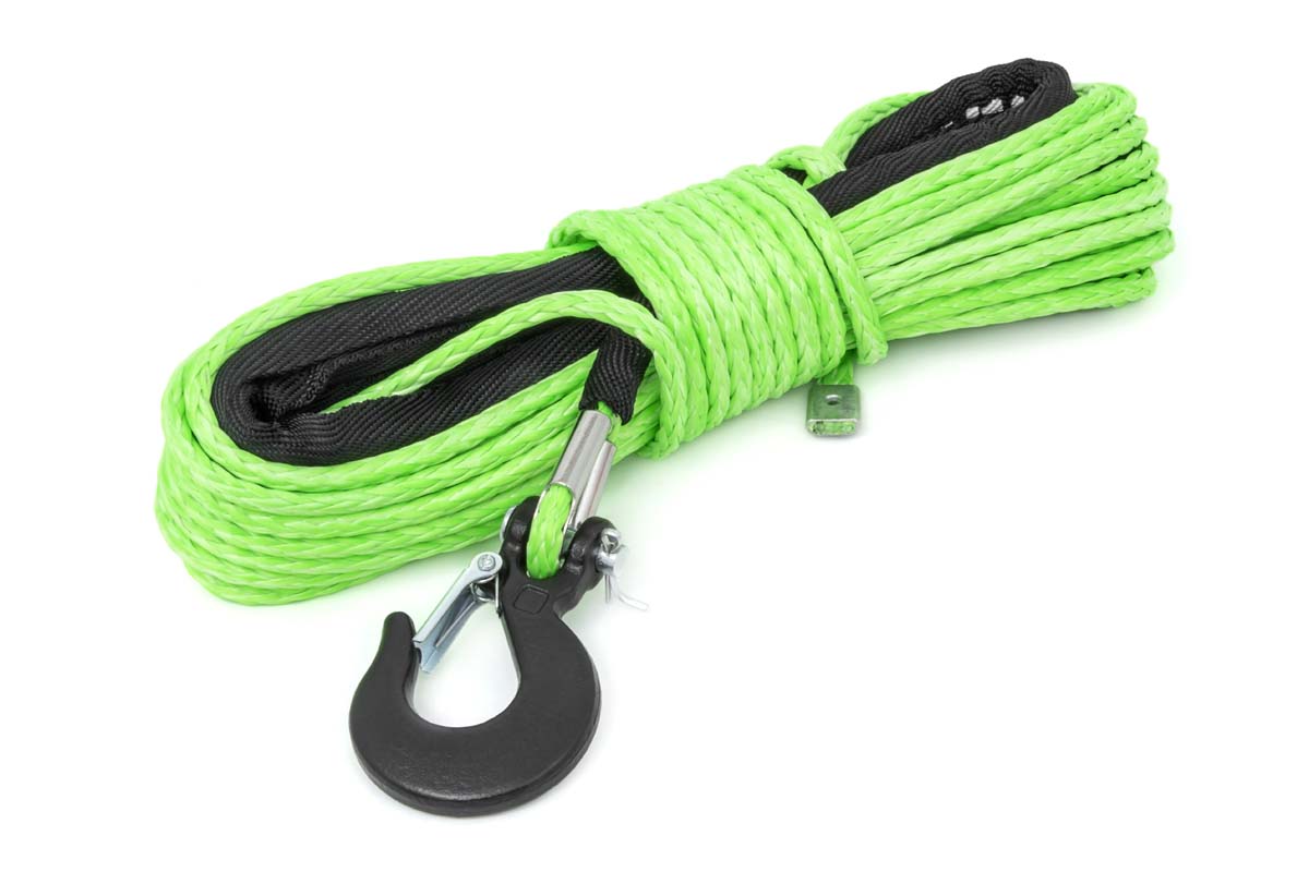Rough Country RS142 Synthetic Rope | 1/4 Inch | 50 Ft | Lime Green - Image 2