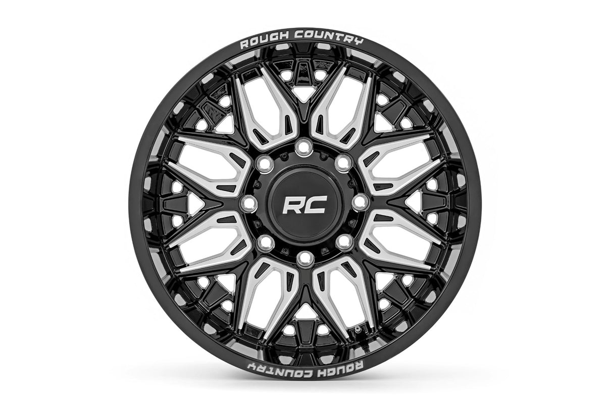 Rough Country 86 Series Wheel | One-Piece | Gloss Black | 20x10 | 8x180 | -19mm - RC Wheels (Image 2 of 6)