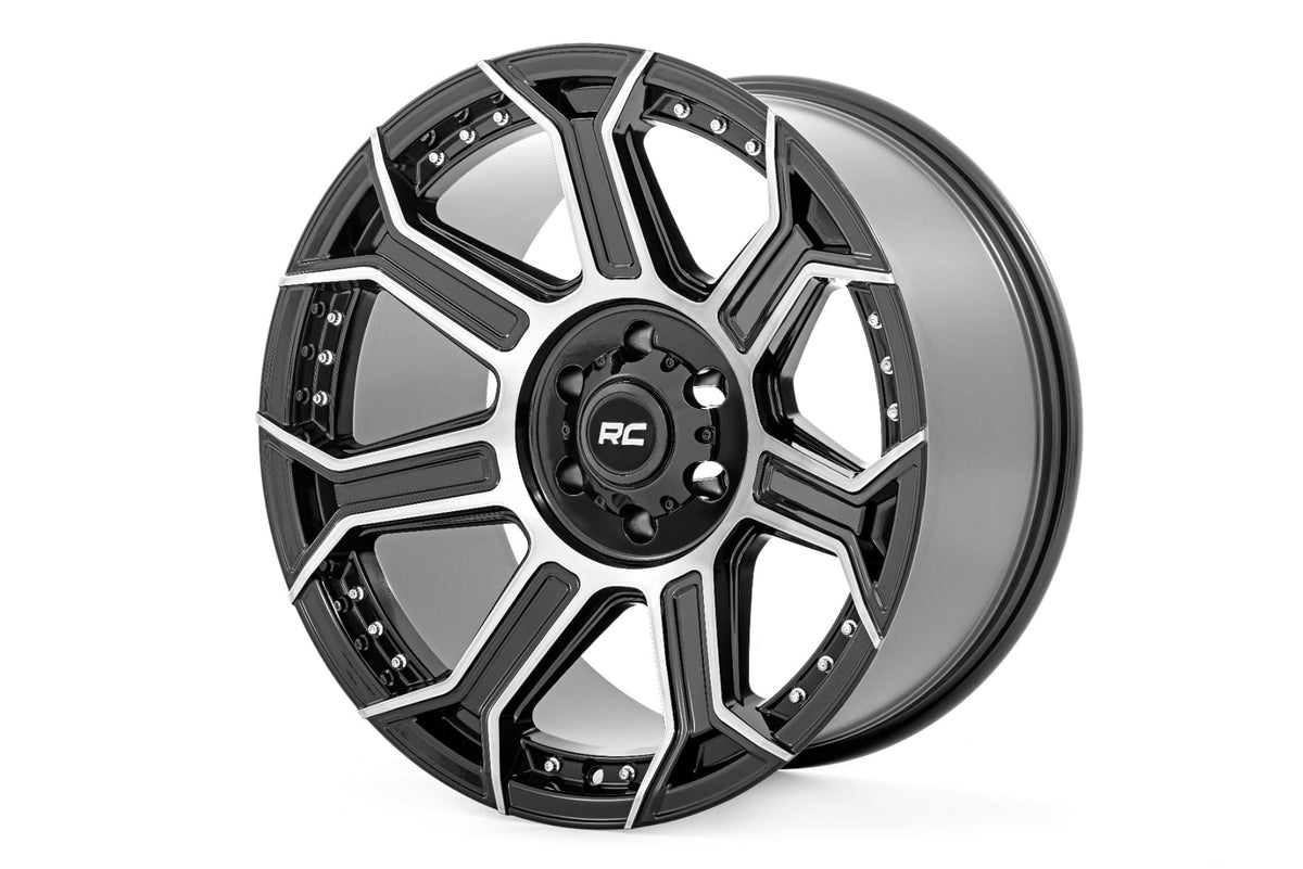 Rough Country 89 Series Wheel | One-Piece | Black Machined Gunmetal | 20x9 | 6x5.5 | +18mm - RC Wheels (Image 1 of 6)