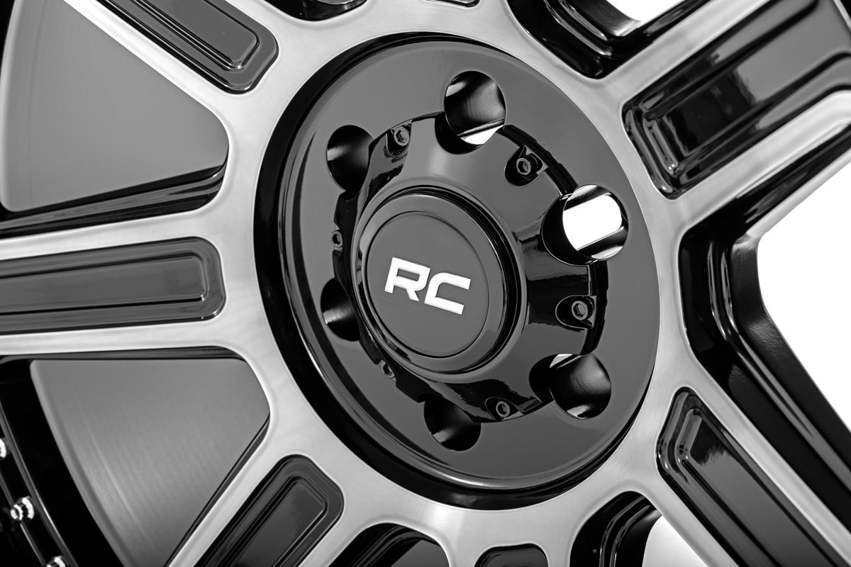 Rough Country 89 Series Wheel | One-Piece | Black Machined Gunmetal | 20x9 | 6x5.5 | +18mm - RC Wheels (Image 4 of 6)