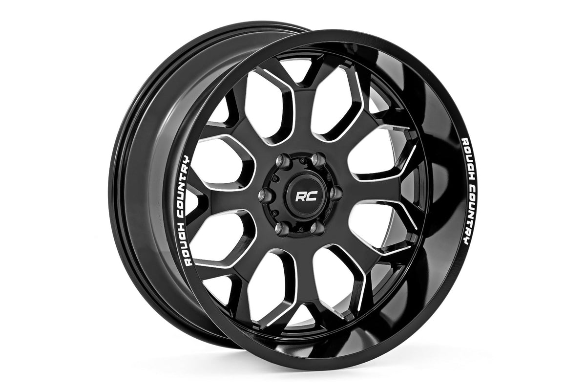 Rough Country 96 Series Wheel | One-Piece | Gloss Black | 20x10 | 8x6.5 | -19mm - RC Wheels (Image 1 of 6)