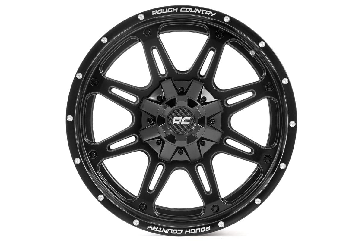 Rough Country 94 Series Wheel | One-Piece | Matte Black | 20x10 | 6x5.5/6x135 | -18mm - RC Wheels (Image 2 of 6)