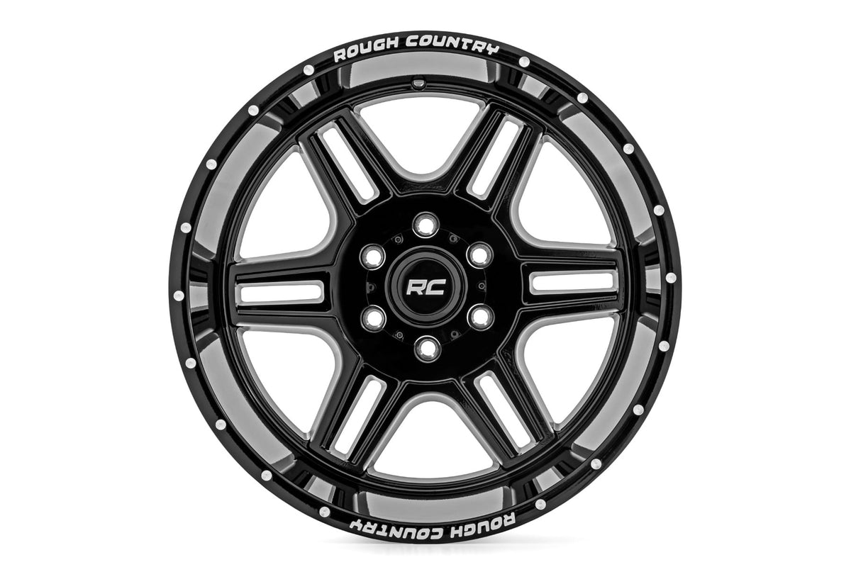 Rough Country 92 Series Wheel | Machined One-Piece | Gloss Black | 20x12 | 8x6.5 | -44mm - RC Wheels (Image 3 of 6)