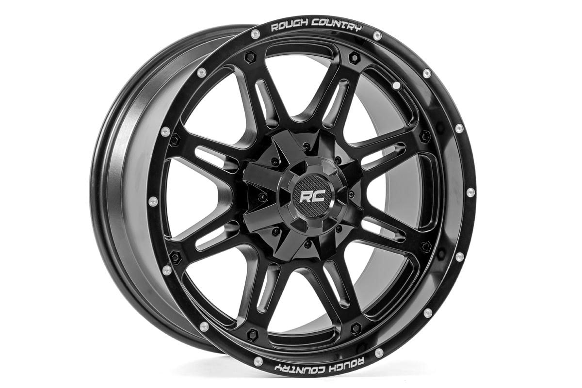 Rough Country 94 Series Wheel | One-Piece | Matte Black | 20x10 | 6x5.5/6x135 | -18mm - RC Wheels (Image 1 of 6)