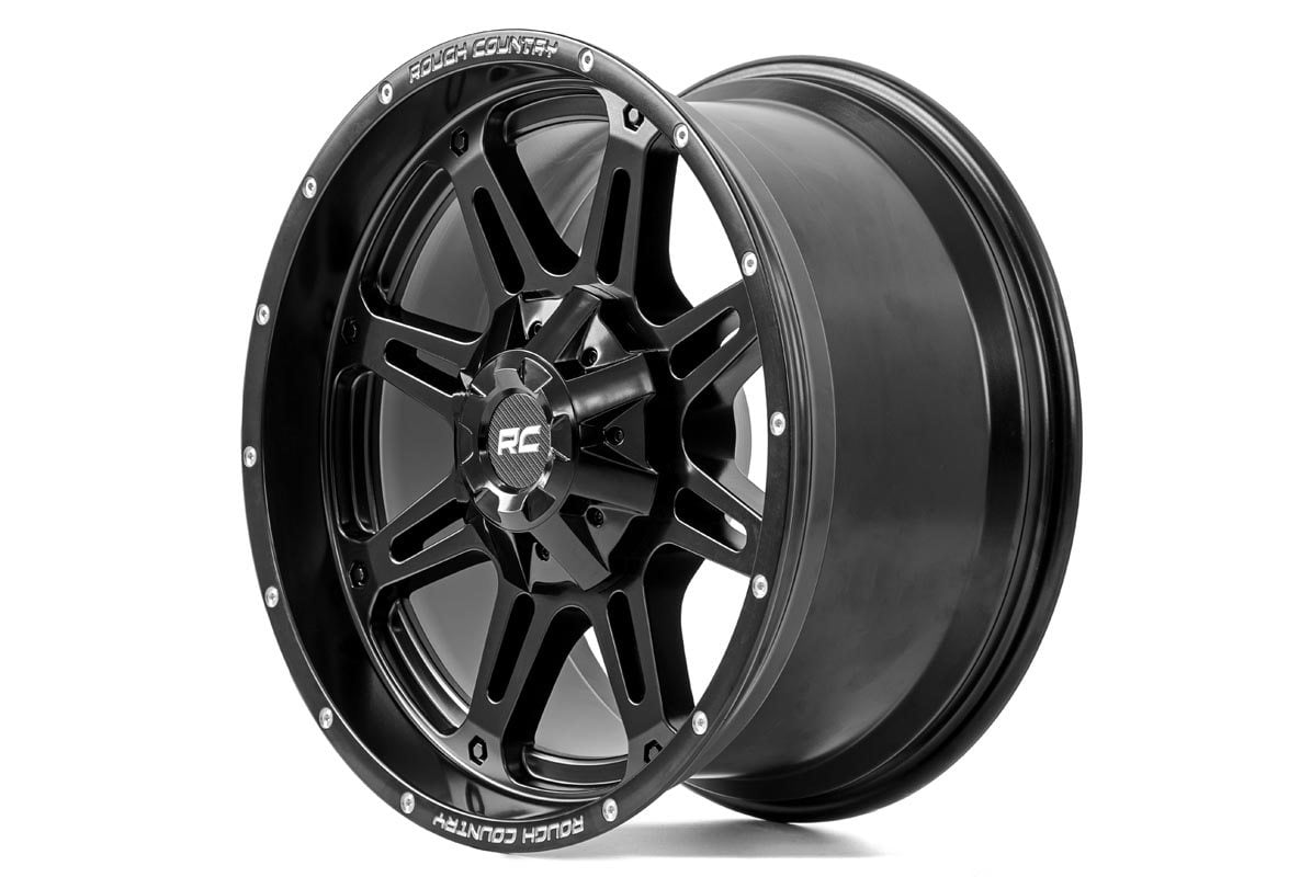 Rough Country 94 Series Wheel | One-Piece | Matte Black | 20x9 | 6x5.5/6x135 | 0mm - RC Wheels (Image 6 of 6)