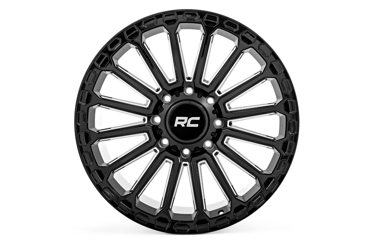 Rough Country 97 Series Wheel | One-Piece | Gloss Black | 17x9 | 6x5.5 | -12mm - RC Wheels (Image 2 of 6)