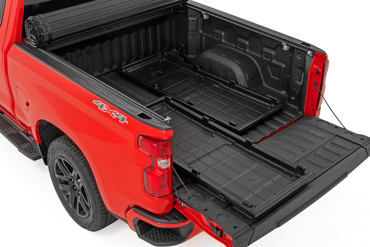 Slide-Out Truck Bed Cargo Trays | Fits 5'7"-6'4" Beds | Easy Tailgate Access - Cargo Management (Image 1 of 6)