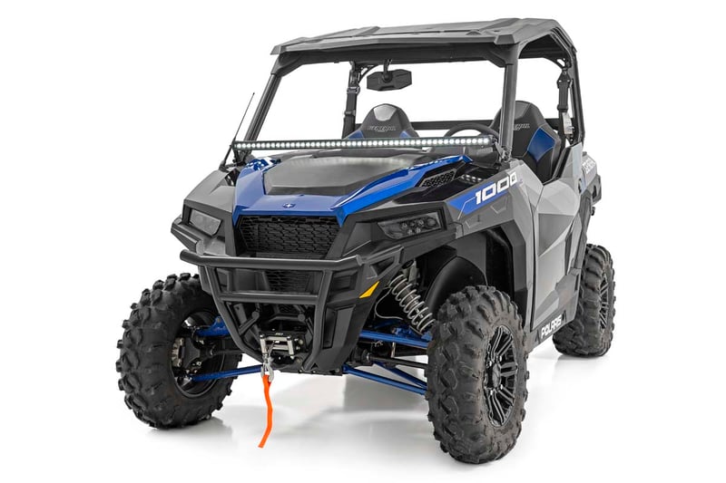RC LED Light Kit | Lower Windshield | 50" Black Single Row | Polaris General XP 4 1000 (manufacturer page)