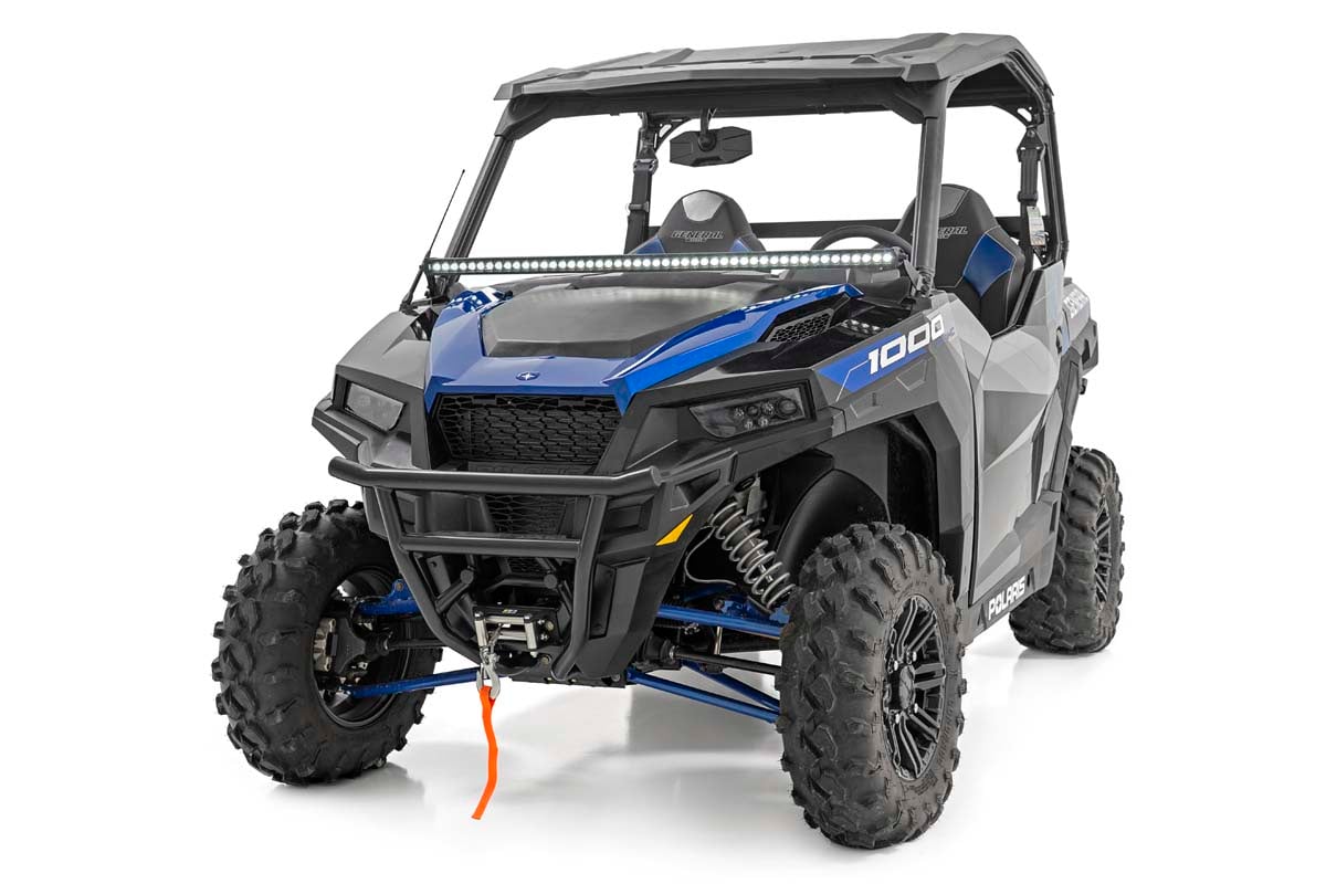 LED Light Kit | Lower Windshield | 50" Black Single Row | White DRL | Polaris General XP 4 1000 - Lighting & Acc (Image 4 of 5)