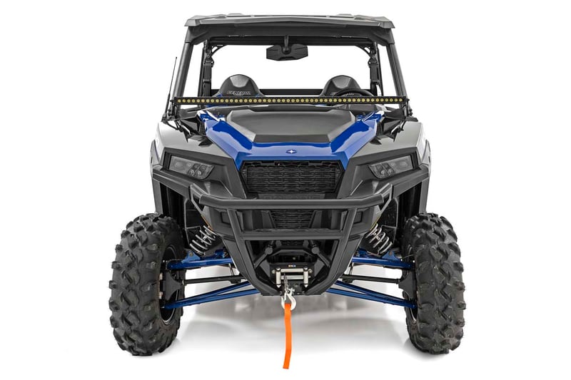 RC LED Light Kit | Lower Windshield | 50" Black Single Row | White DRL | Polaris General XP 4 1000 (manufacturer page)