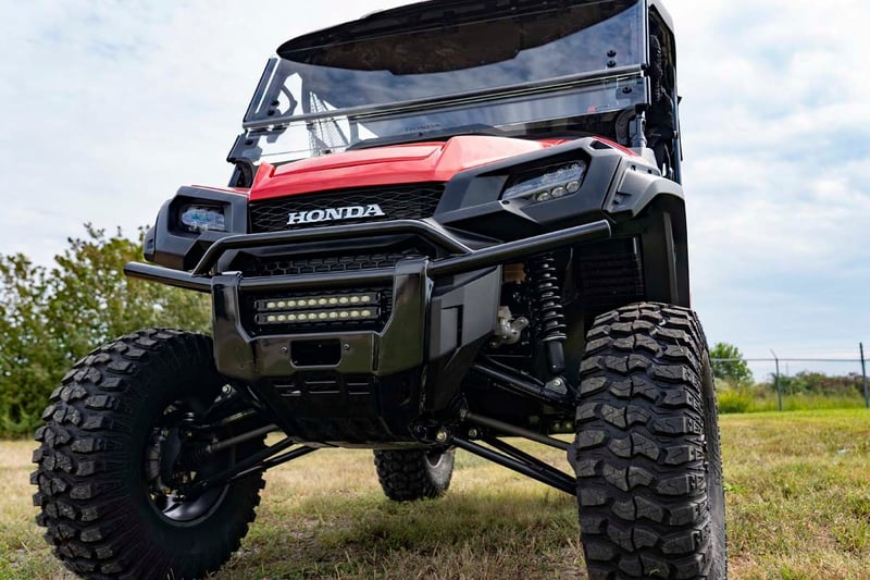 RC LED Light Kit | Bumper Mount | 10" Black Slimline Pair | Honda Pioneer 1000 (manufacturer page)