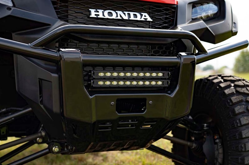 RC LED Light Kit | Bumper Mount | 10" Black Slimline Pair | Honda Pioneer 1000 (manufacturer page)