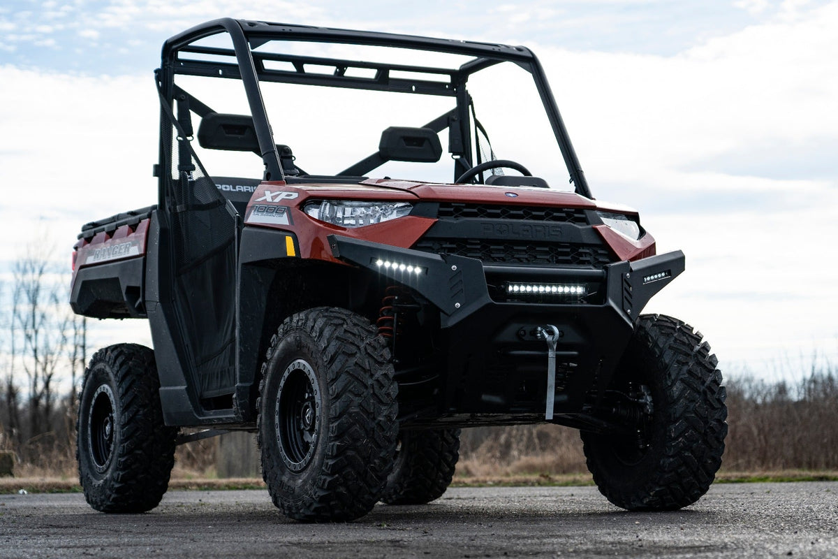 Bumper Wings | 6" Black Slimline LED Pair | Polaris Ranger 1000/Ranger XP 900/1000 - Bumpers (Image 6 of 6)