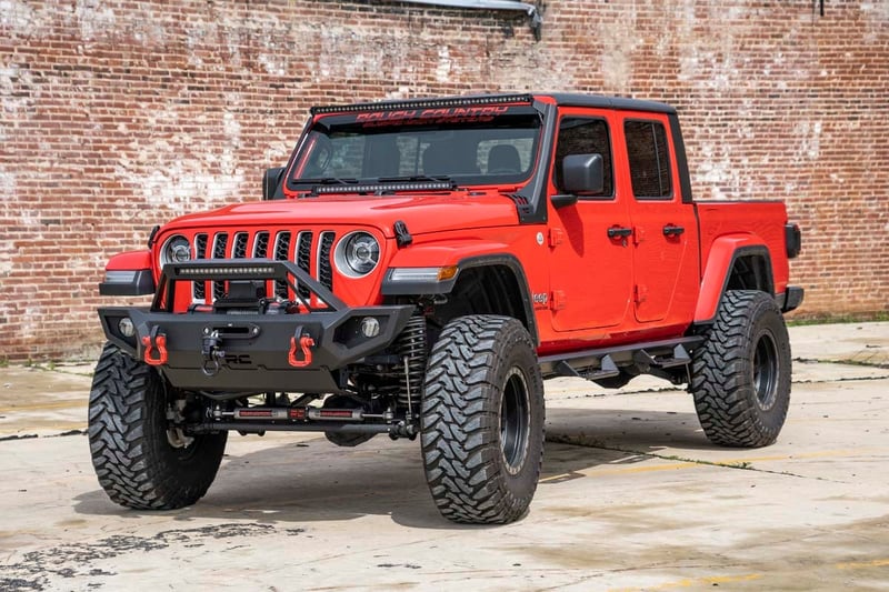 RC LED Light Kit | Windshield | 50" BLK Dual Row | Amber DRL | Jeep Gladiator JT/Wrangler JL (18-26) (manufacturer page)