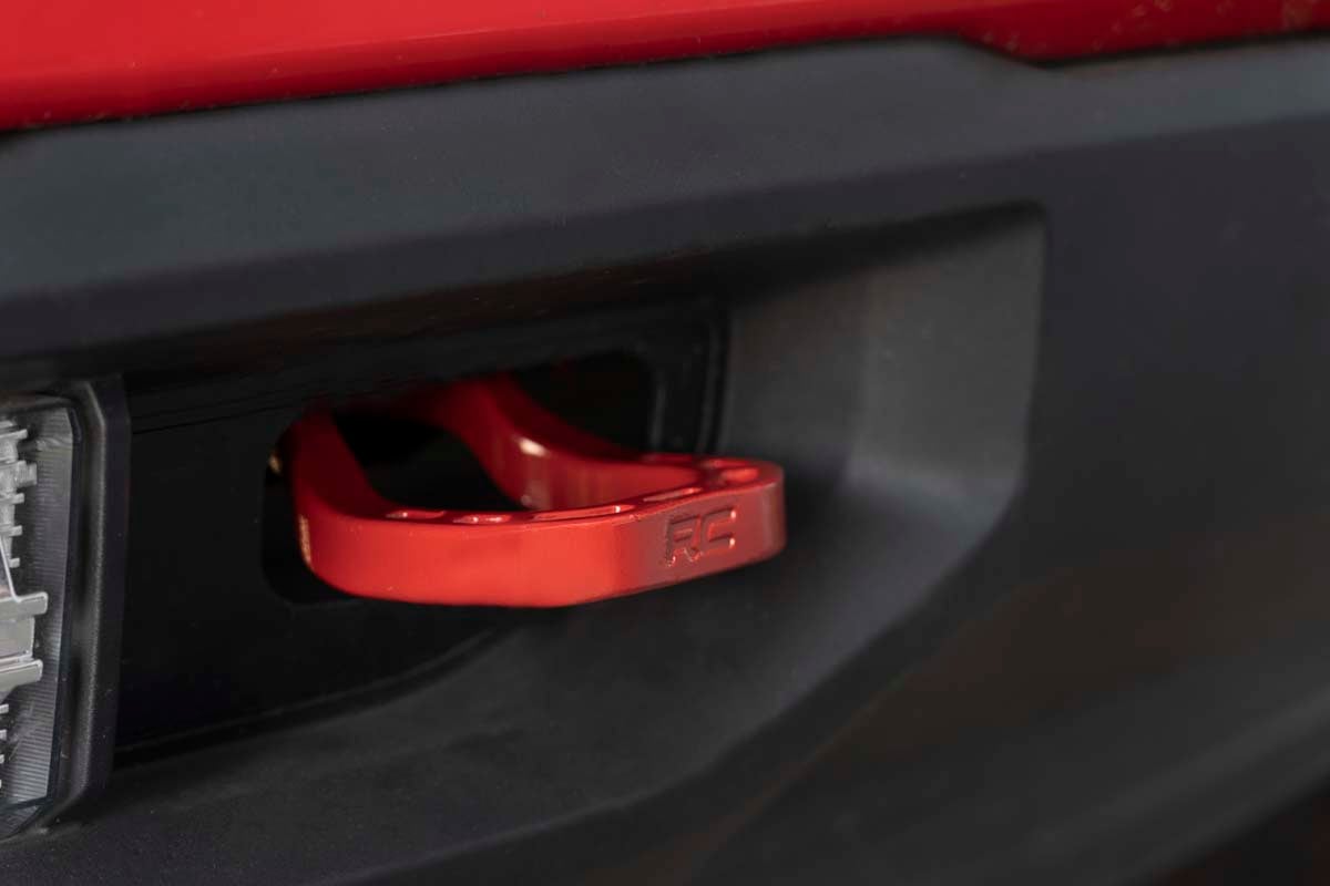 Tow Hooks | Forged | Red | Chevy Silverado 1500 2WD/4WD (2019-2022) - Winches & Acc (Image 6 of 6)