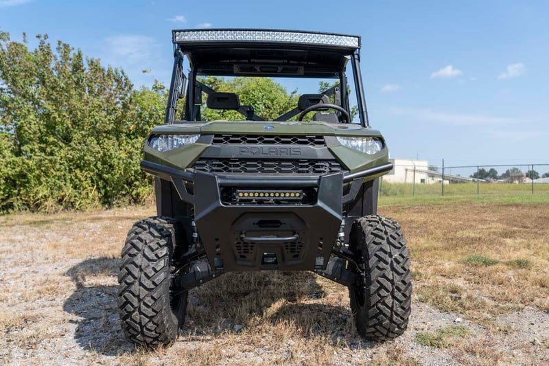 RC LED Light Kit | Bumper Mount | 12" Black Single Row | Polaris Ranger XP 1000 (manufacturer page)