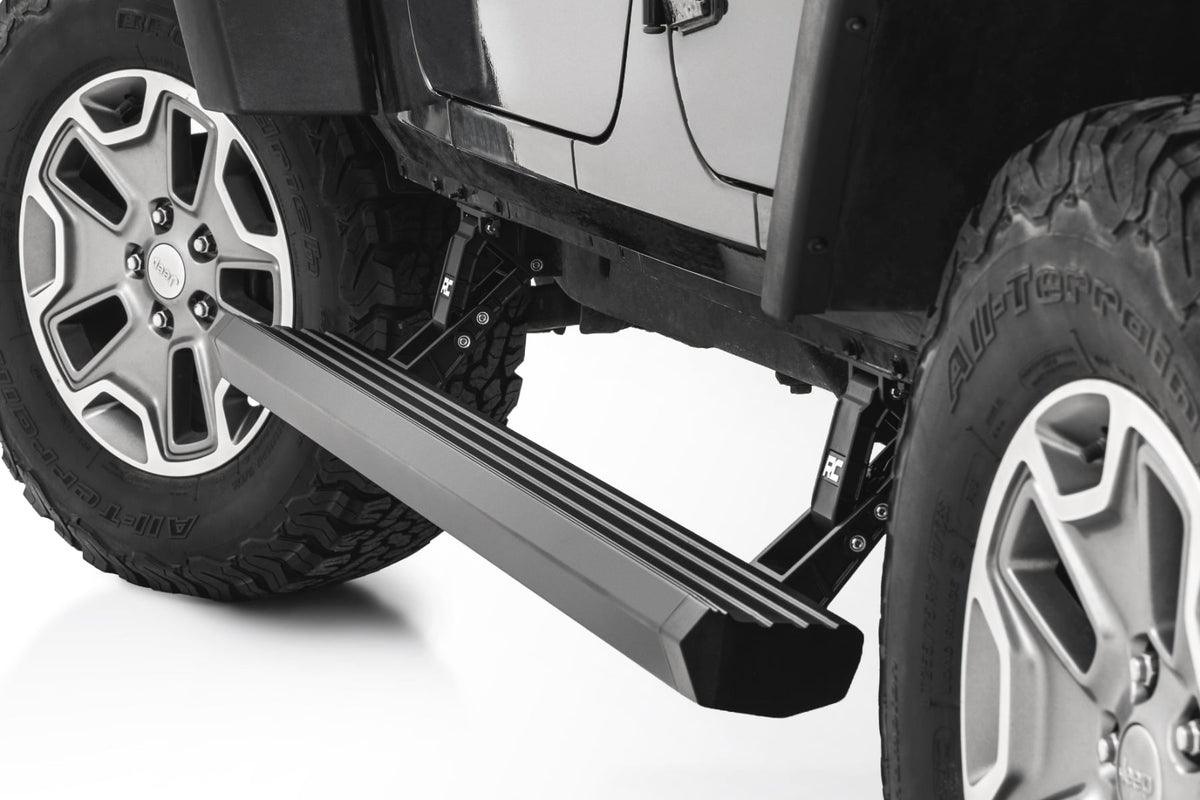 Power Running Boards | 4 Door | Jeep Wrangler Unlimited 2WD/4WD (2007-2018) - Steps & Runningboard (Image 1 of 6)