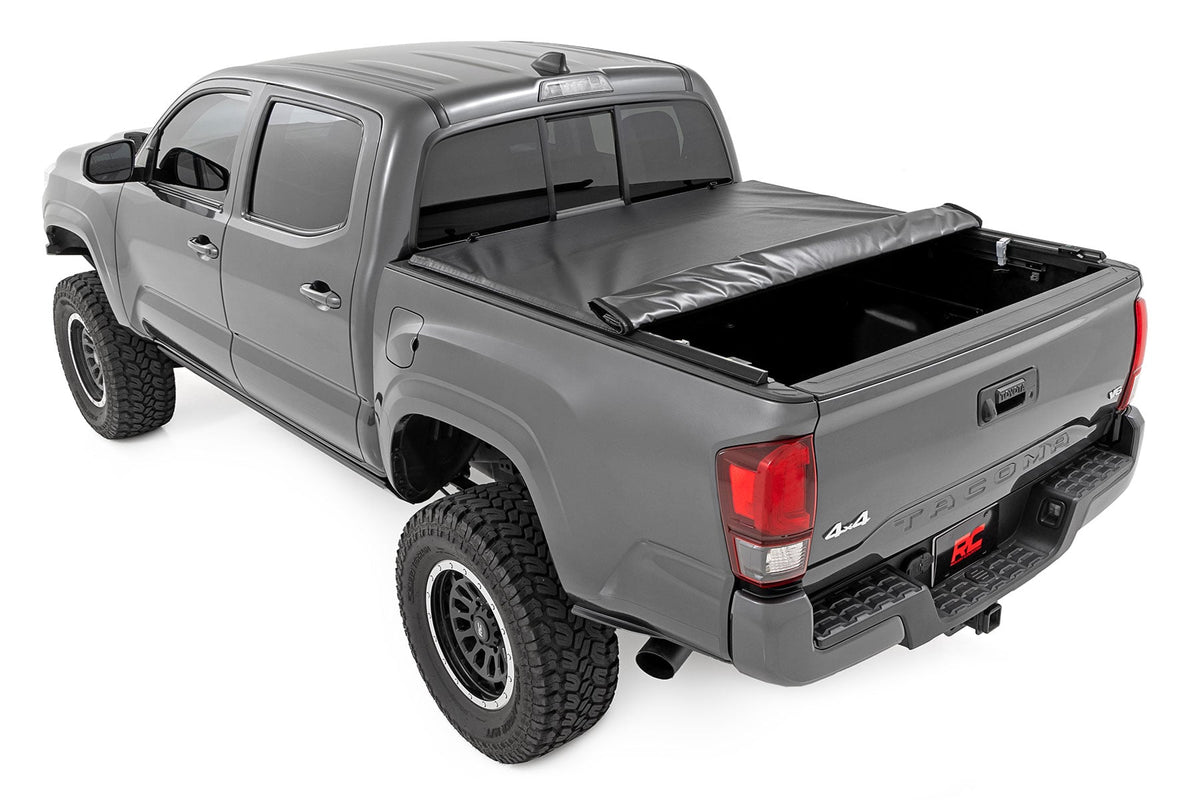 Soft Roll Up Bed Cover | 5' Bed | Toyota Tacoma 2WD/4WD (2016-2023) - Bed Covers (Image 2 of 6)