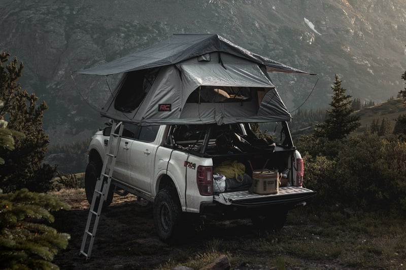 RC Roof Top Tent | Rack Mount | 12 Volt Accessory & LED Light Kit (manufacturer page)