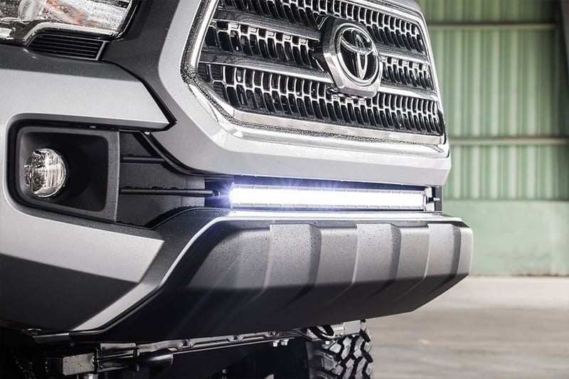 RC LED Light Kit | Lower Grille Mount | 30" Black Single Row | Toyota Tacoma (16-23) (manufacturer page)
