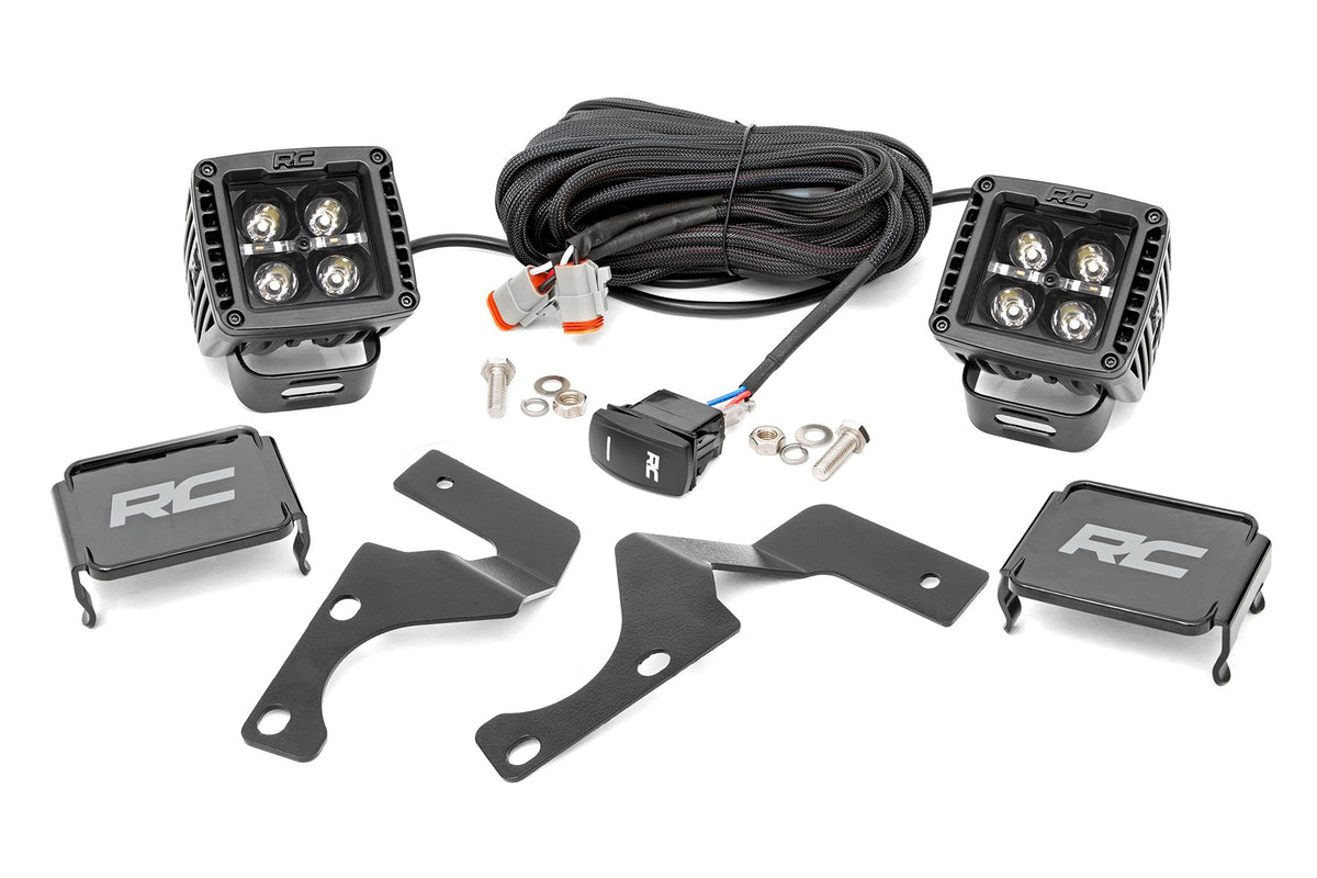LED Light Kit | Ditch Mount | 2" Black Pair | White DRL | Toyota 4Runner (10-24) - Lighting & Acc (Image 1 of 3)