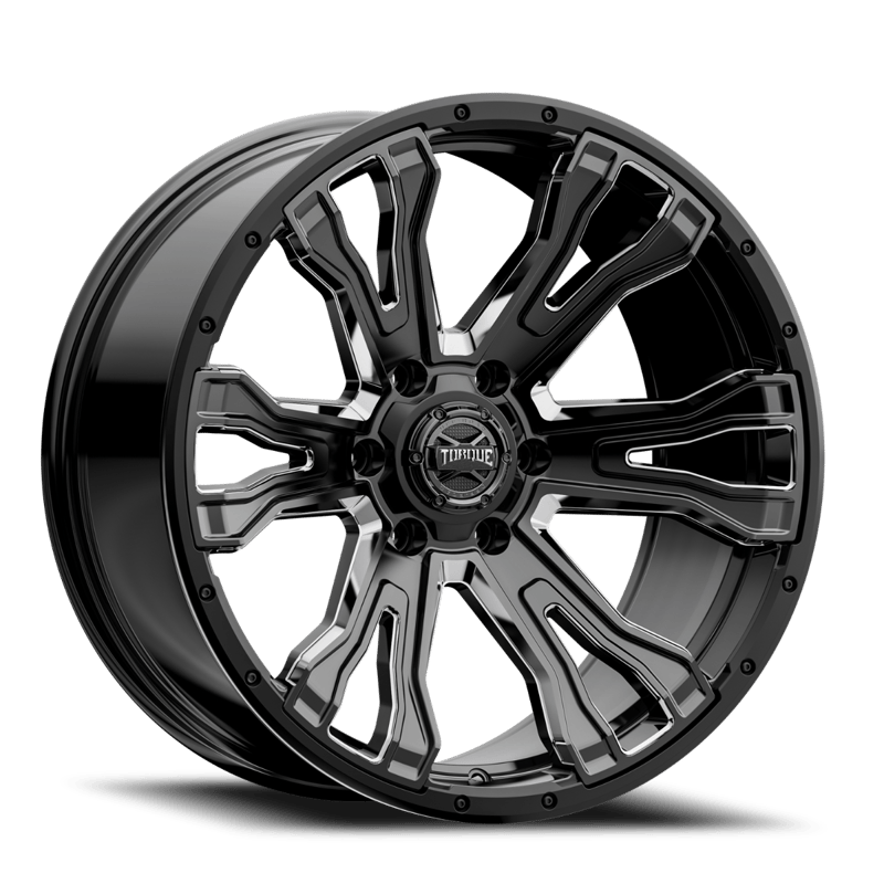 RC Torque Prime | Gloss Black w/Milled Accent | 20x9 | 6x5.5 | -12mm (manufacturer page)