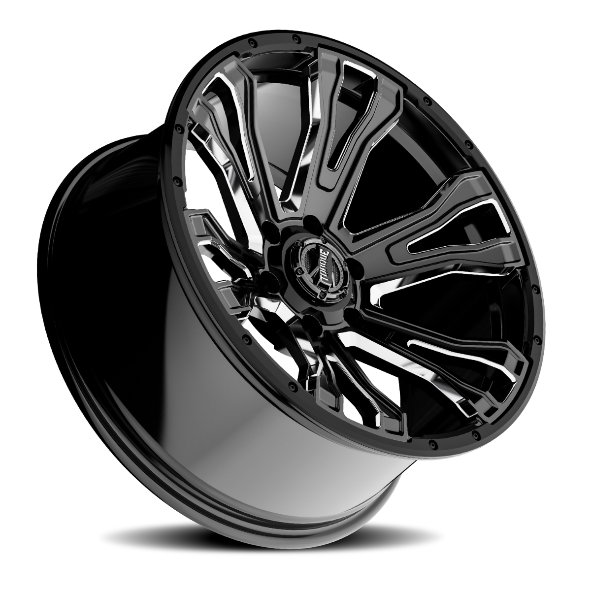 Torque Prime | Gloss Black w/Milled Accent | 20x9 | 6x5.5 | -12mm - Wheels (Image 4 of 4)