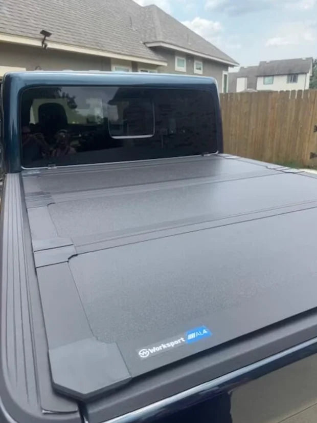 Worksport AL4 Flip-Up Quad-Fold Hard Tonneau Cover | Ford f-150, 2004-2014, 5'6" Bed (4931250) - Image