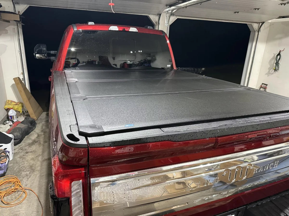Worksport AL4 Flip-Up Quad-Fold Hard Tonneau Cover | Chevy-GMC 1500 W or W-0 Bed Caps, 2007-2018, 5'8" Bed (4912350) - Image