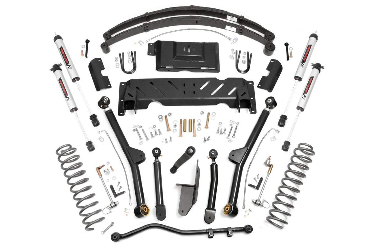 4.5 Inch Lift Kit | Long Arm | RR Leafs | NP242 | V2 | Jeep Cherokee XJ (84-01) - Susp Lift Kits 4wd