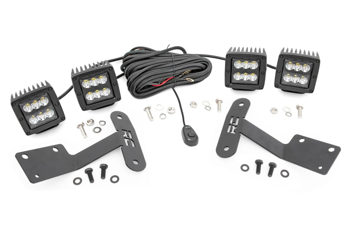 LED Light Kit | Ditch Mount | Dual 2" Black Pairs | Spot | Toyota Tundra (14-21) - Lighting & Acc (Image 1 of 6)