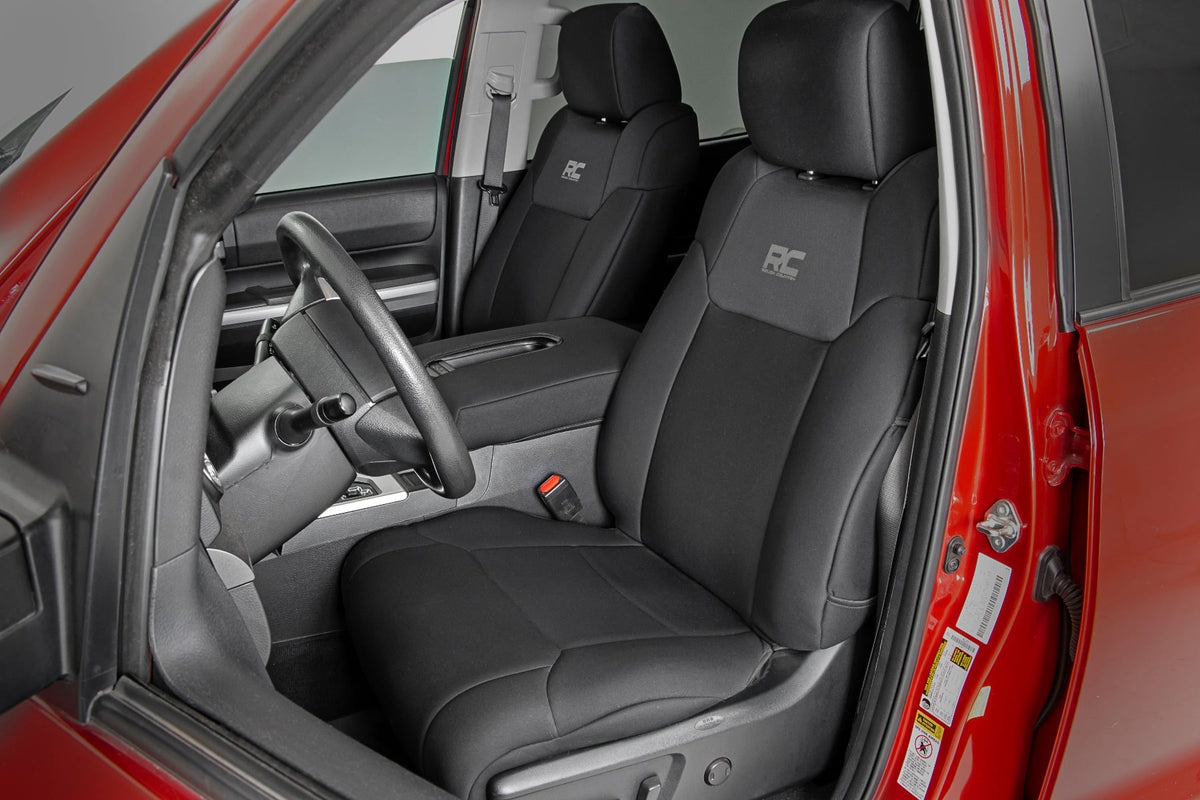 Rough Country 91026A Seat Covers | Front W/ Console Cover | Toyota Tundra 2WD/4WD (2014-2021) - Image 2